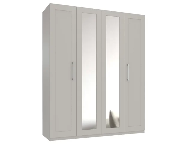 4 DOOR ROBE W/ MIRROR