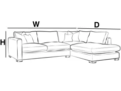 SMALL CORNER GROUP LHF (274CM) (2 LARGE SCATTERS)