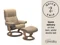 MAYFAIR CLASSIC CHAIR WITH FOOTSTOOL - BEIGE