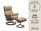 MAYFAIR SIGNATURE CHAIR WITH FOOTSTOOL - BEIGE