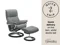 MAYFAIR SIGNATURE CHAIR WITH FOOTSTOOL - SILVER