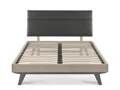 150CM UPH BEDSTEAD - (OAK & DARK GREY)