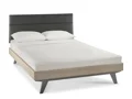 150CM UPH BEDSTEAD - (OAK & DARK GREY)