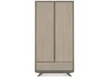 DOUBLE WARDROBE - (OAK & DARK GREY)