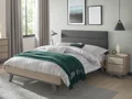 150CM UPH BEDSTEAD - (OAK & DARK GREY)