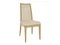 FABRIC UPHOLSTERED PADDED BACK DINING CHAIR
