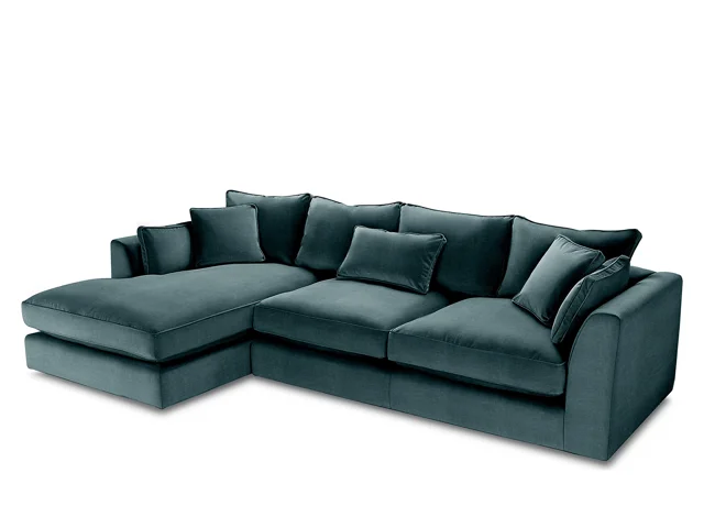 LARGE LHF CHAISE SOFA (2 MED & 3 BOLSTER)