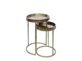 VIENNA ANTIQUE GOLD DIAMOND SET OF 2 SIDE TABLES
