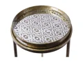 VIENNA ANTIQUE GOLD DIAMOND SET OF 2 SIDE TABLES
