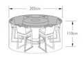 OUTDOOR COVER FOR 6 SEAT BAR SET
