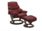 MEDIUM RECLINER CHAIR & STOOL WITH CLASSIC BASE