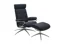 MEDIUM CHAIR & FOOTSTOOL WITH STAR BASE & ADJUSTABLE HEADREST