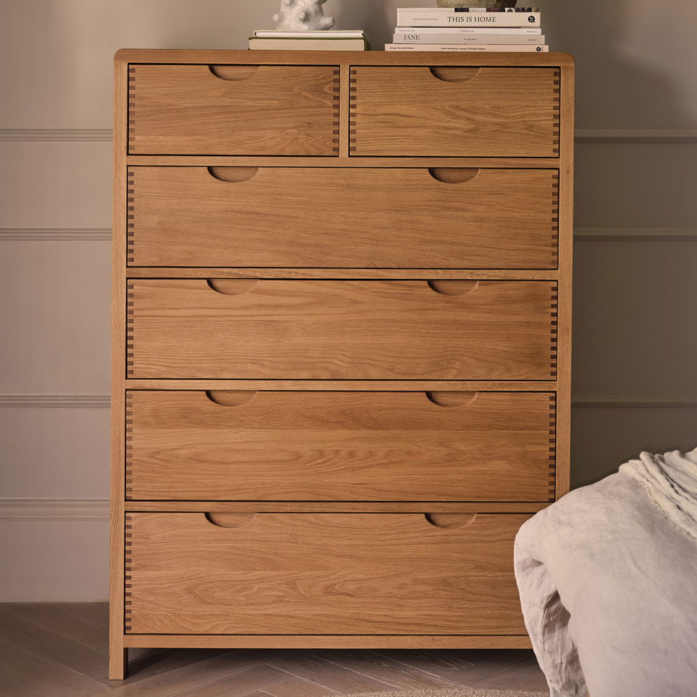 Ercol Bosco 6 Drw Tall Wide Chest Square